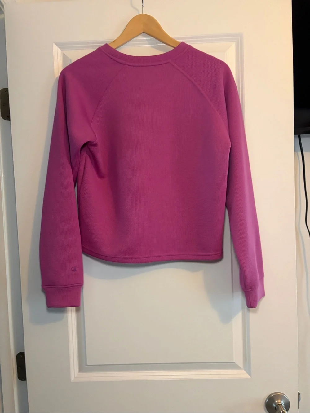 Champion Girls Pink Crewneck Ribbed Sweatshirt